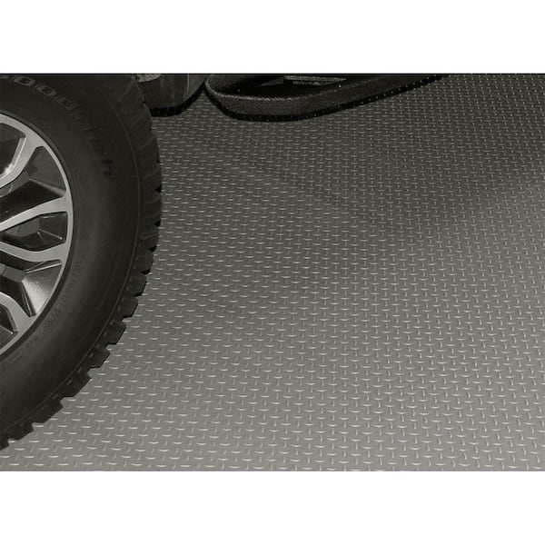 Diamond Deck 7.5 ft. x 10 ft. Pewter Textured PVC Floor Mat