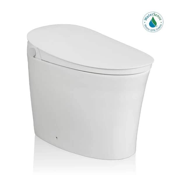 Throne LITE 1.0 / 1.28 GPF Elongated Smart Toilet in White w/ Direct Dry, LED Light, Auto Open, Auto Flush, ADA Height
