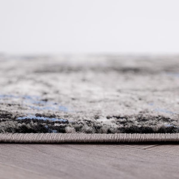 Adare Contemporary Abstract Blue 5 ft. x 7 ft. Area Rug