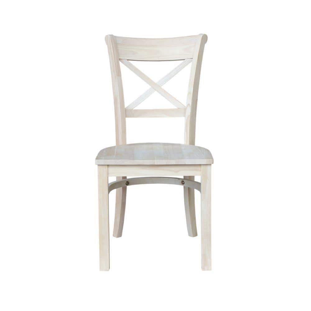 Charlotte High Cross Back Unfinished Wood Side Chair