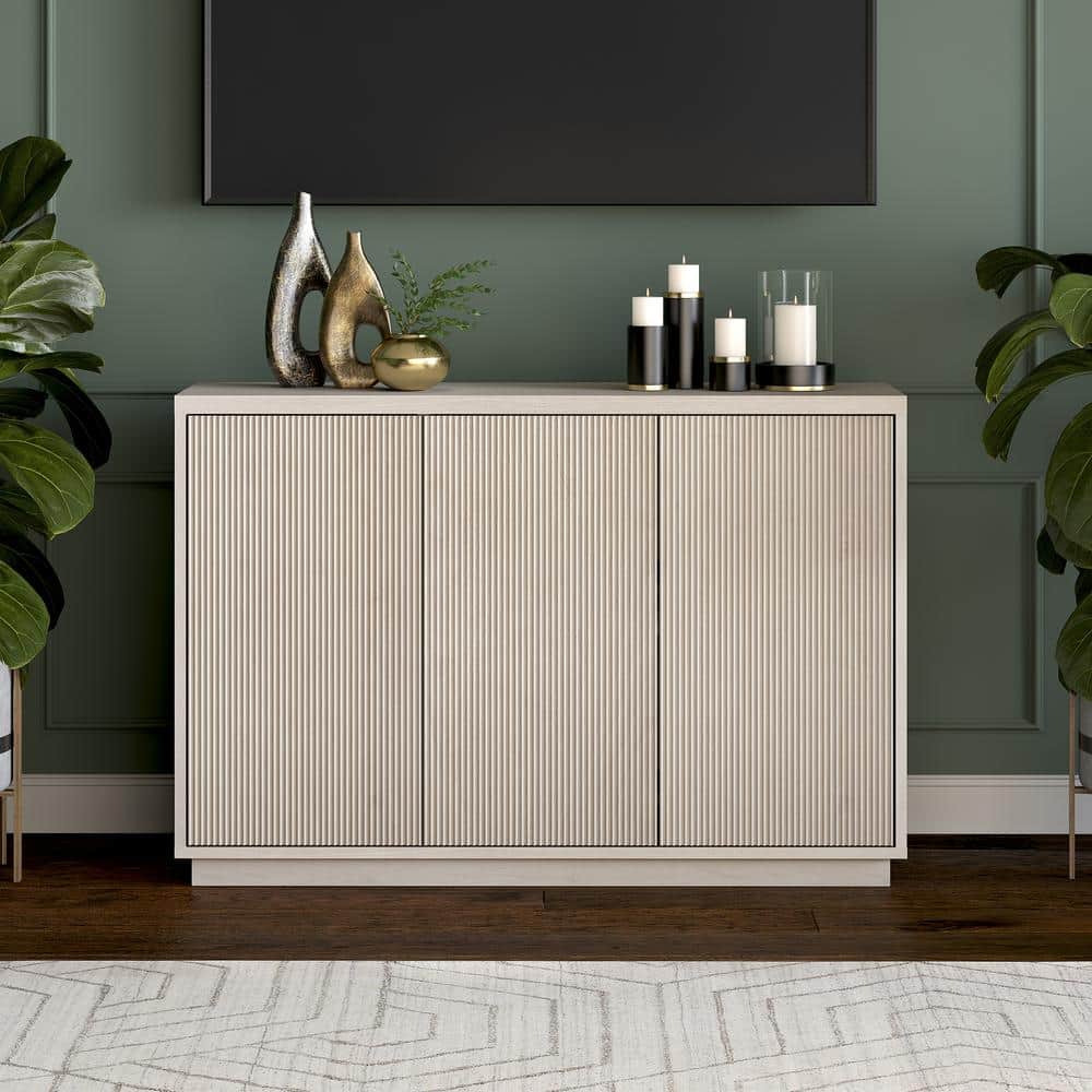 Alder White 48" Modern MDF Buffet Sideboard