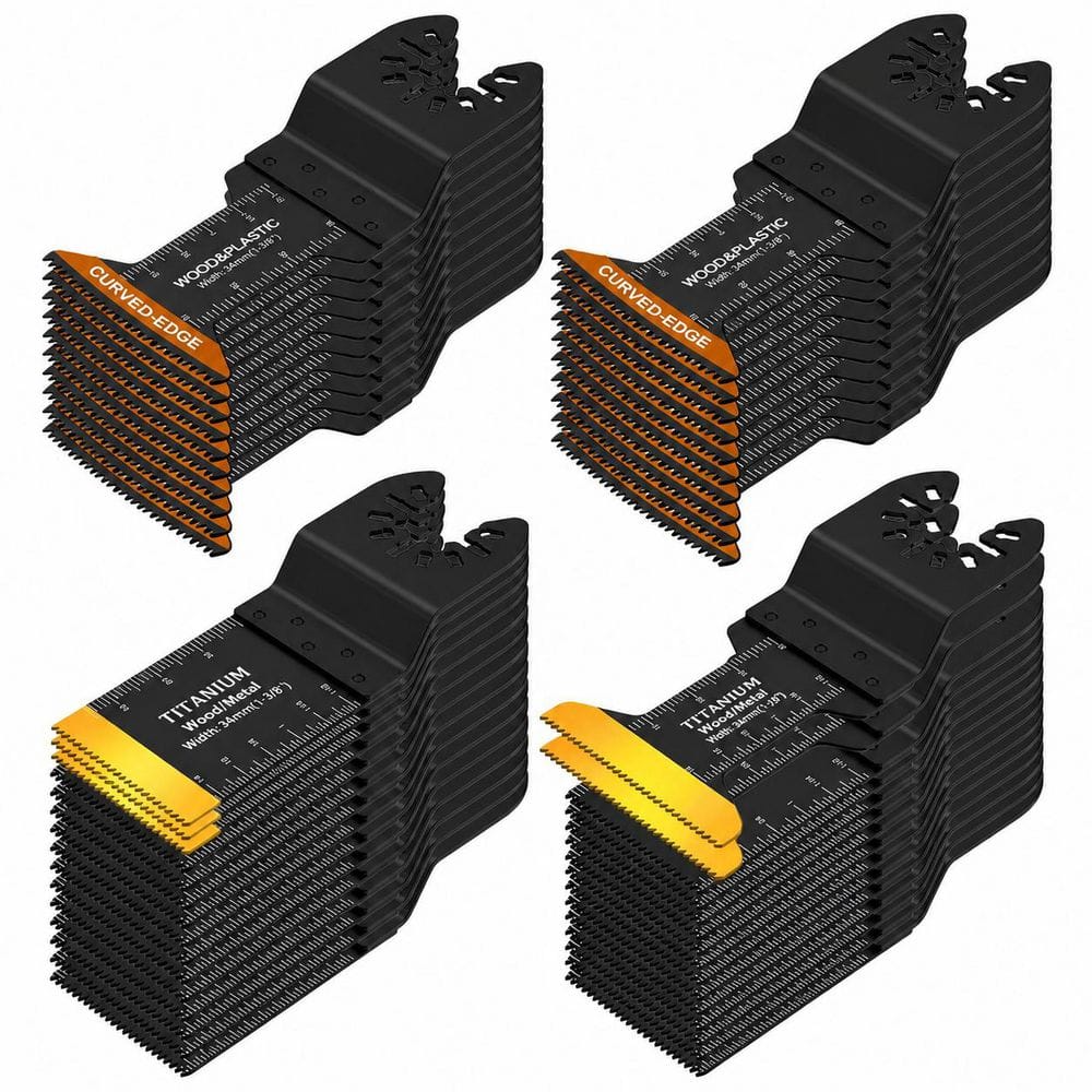 High Carbon Steel Stainless Steel Titanium Oscillating Tool Blades with Multi Material Cutting (50-Pack) price history on PriceWatchPro