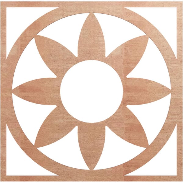 Ekena Millwork 34 in. x 11.75 in. x 0.25 in. Wood Medallion