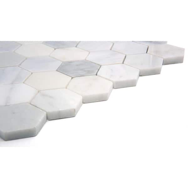 Emser WINTER FROST Winter Frost Natural Stone Marble Crown Tile (2-in x 12-in)