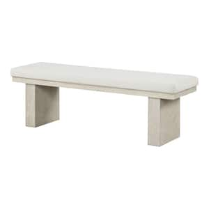 Bronin Natural Dining Bench with Out Back 59 in.