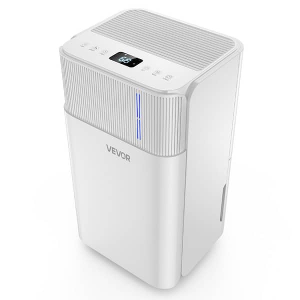 30 pt. 3000 sq. ft. Dehumidifier, Bucketless Commercial Dehumidifier in. White with Smart Humidity Control, Low Noise