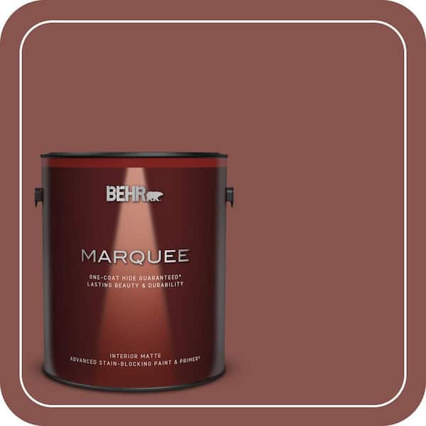 BEHR MARQUEE 1 gal. #160F-6 Boston Brick Matte Interior Paint & Primer
