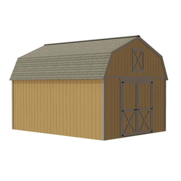 Handcrafted Homestead 12 ft. x 20 ft. Wood Barn Kit with High Side Walls and Smart Side
