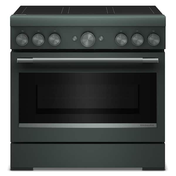36 in. 6 Elements Commercial-Style Induction Range in Juniper with Air Fry