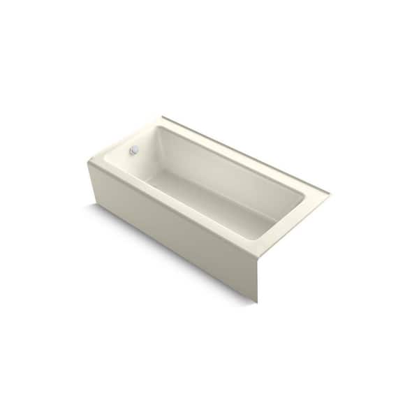 Bellwether 66 in. x 32 in. Soaking Bathtub with Left Drain in Biscuit