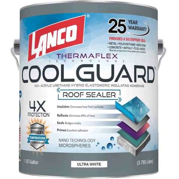 Lanco Coolguard 1 Gal. Insulating Elastomeric White Roof Sealer