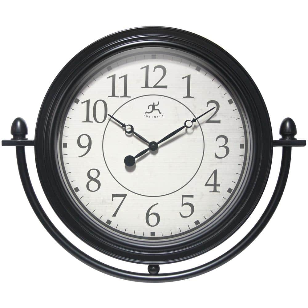 Infinity Instruments Finial Wall Clock 20308BK4551 The Home Depot