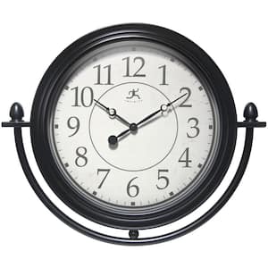 Decorative Classic Black Round Wall Clock For Living Room, Kitchen or  Dining Room, Plastic