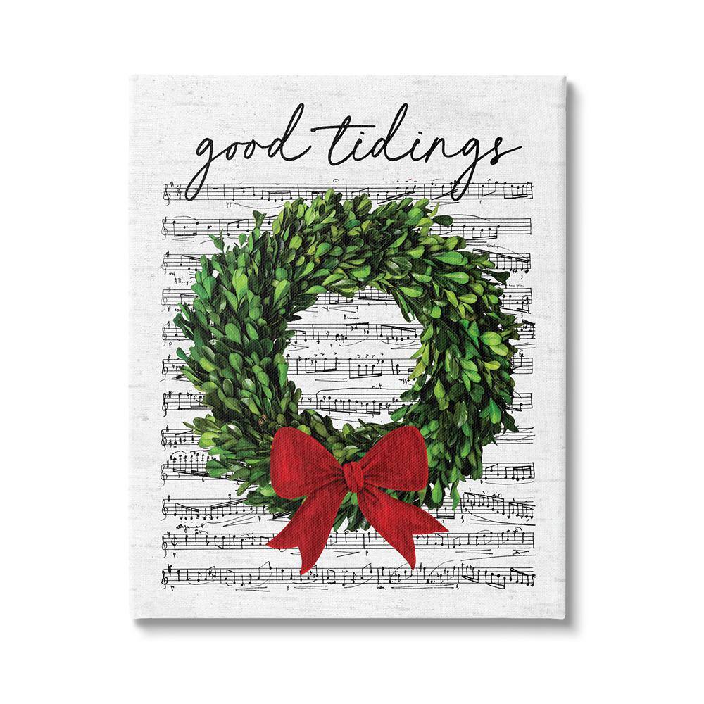 Good Tidings Holiday Wreath by Lettered and Lined 1-Piece Unframed Graphic Print Nature Poster Art Print 20 in. x 16 in. price history on PriceWatchPro