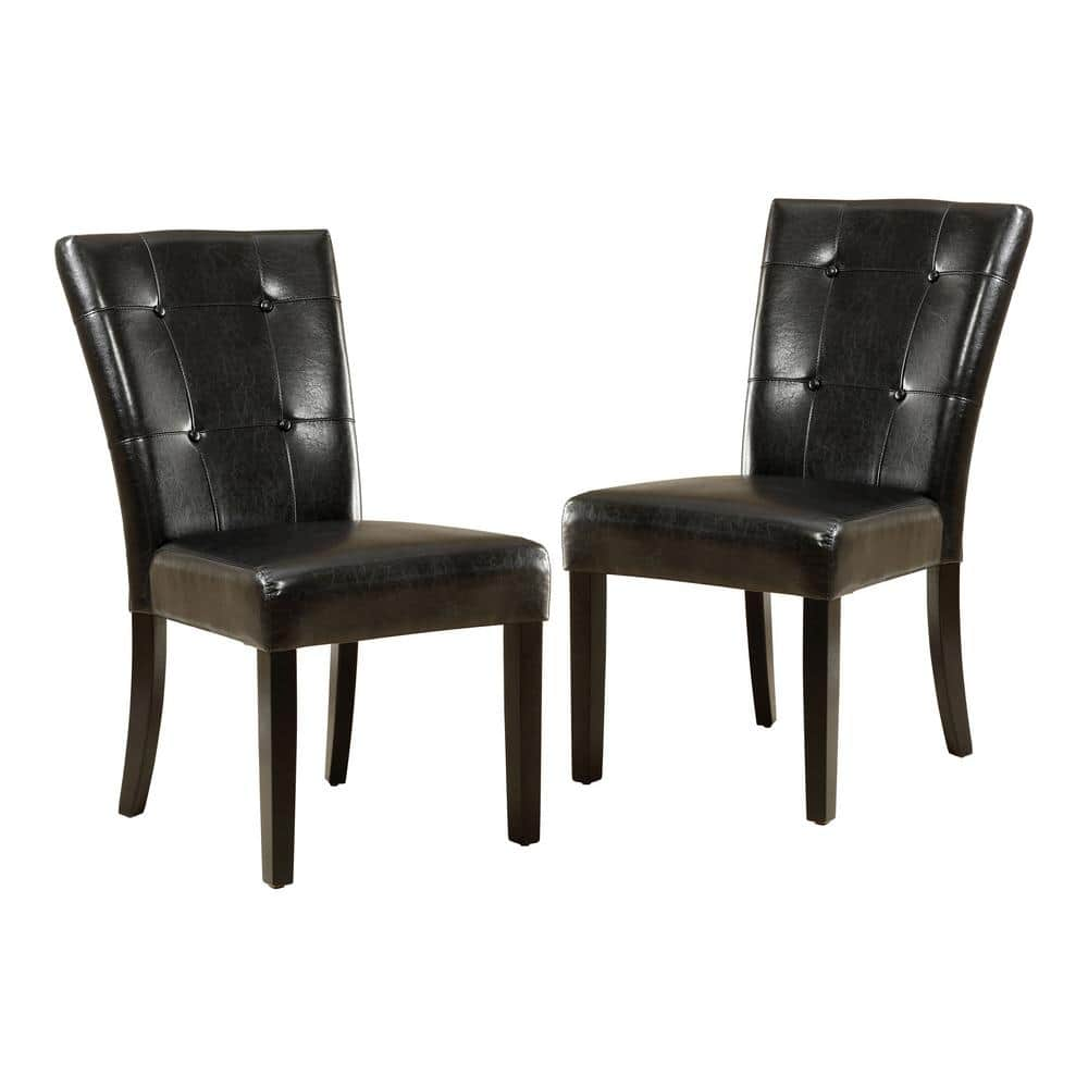 Furniture of America Culligan Espresso Faux Leather Upholstered Dining ...