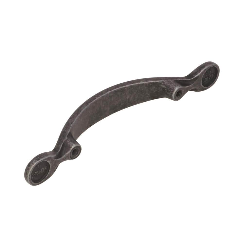 Wrought Iron Dark Leaf Motif Bar Pull