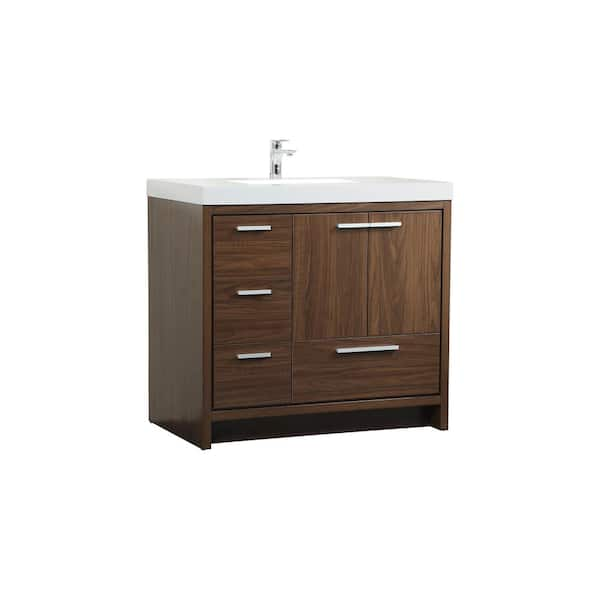 Walnut bathroom deals vanity 36