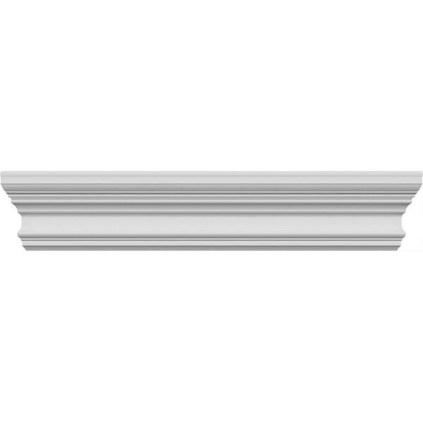 Ekena Millwork 1/2 in. x 85 in. x 5-1/2 in. Polyurethane Seville Crosshead Moulding