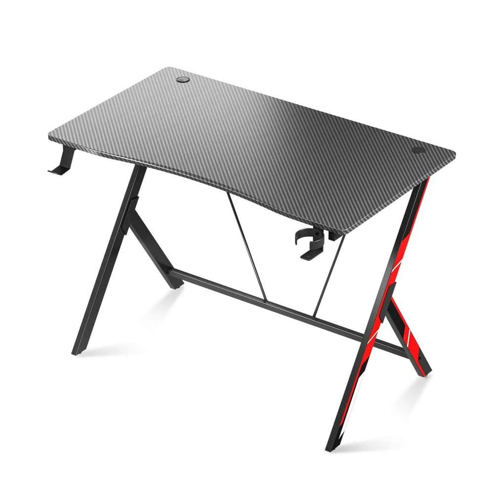 MOTPK Gaming Desk with LED Lights 39 Inch, Computer Desk with