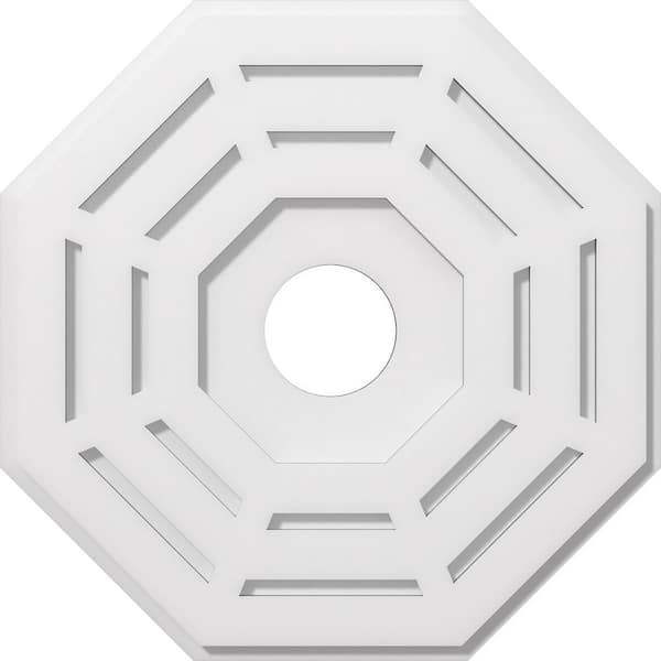 Ekena Millwork 1 in. P X 8 in. C X 20 in. OD X 4 in. ID Westin Architectural Grade PVC Contemporary Ceiling Medallion