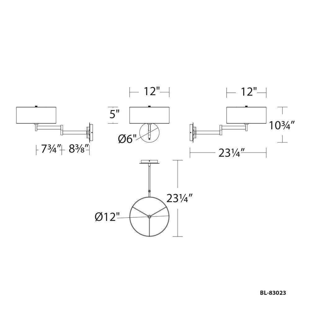 Brushed Nickel LED Swing Arm Wall Sconce