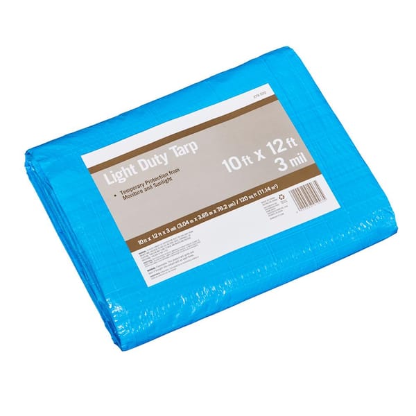 Unbranded 10 ft. x 12 ft. Blue Light Duty Tarp