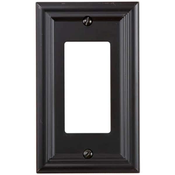 AMERELLE Continental 1 Gang Rocker Metal Wall Plate - Oil-Rubbed Bronze