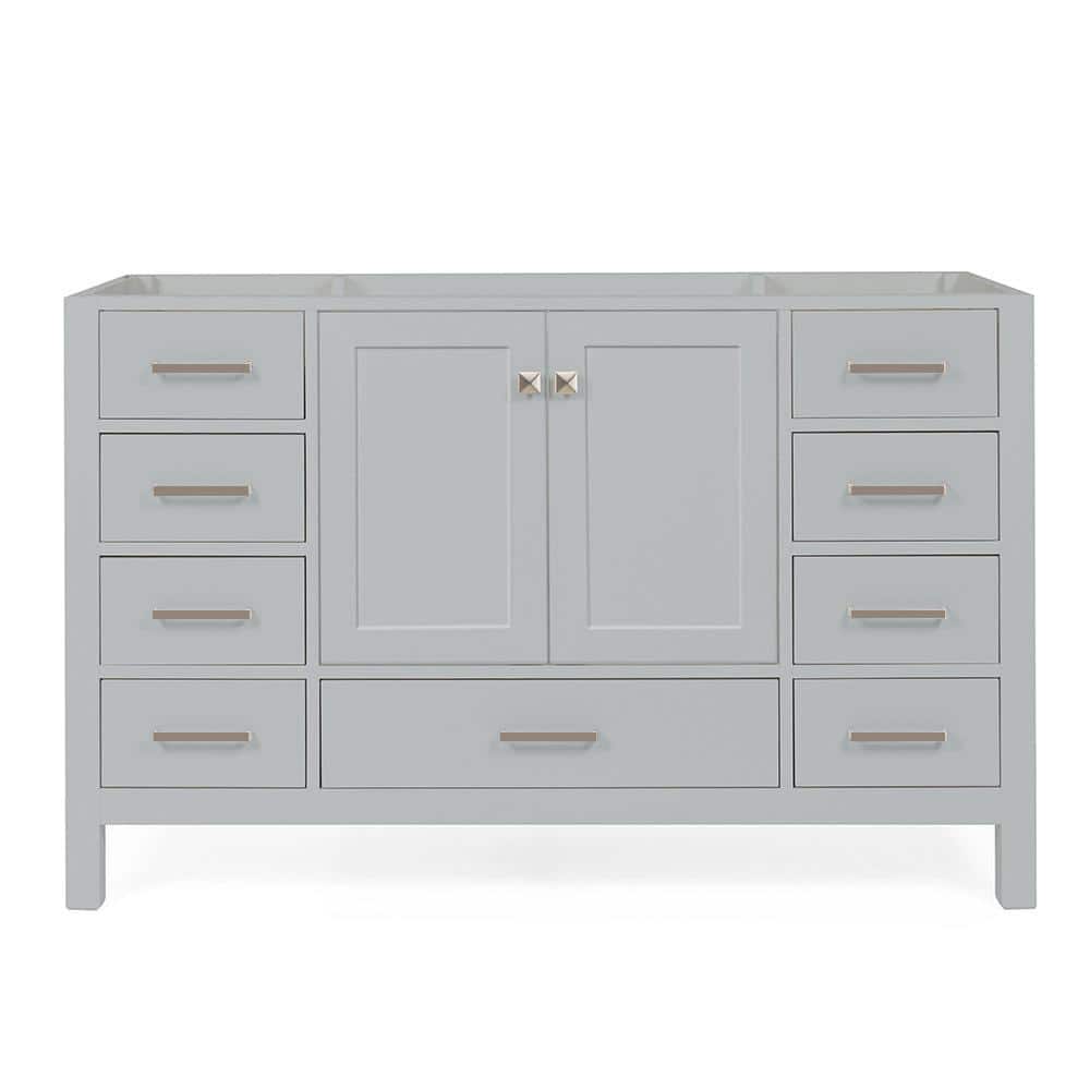 Cambridge 54" Grey Solid Wood Freestanding Bathroom Vanity