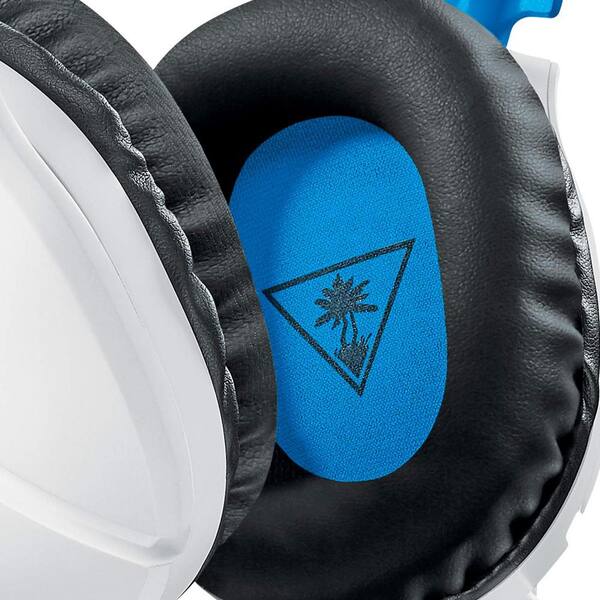 blue and white turtle beach headset