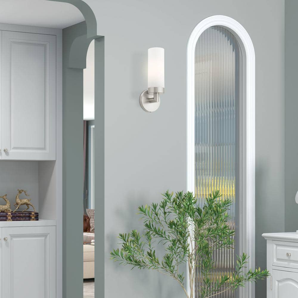 Aero 11.75'' Brushed Nickel Contemporary Dimmable Wall Sconce