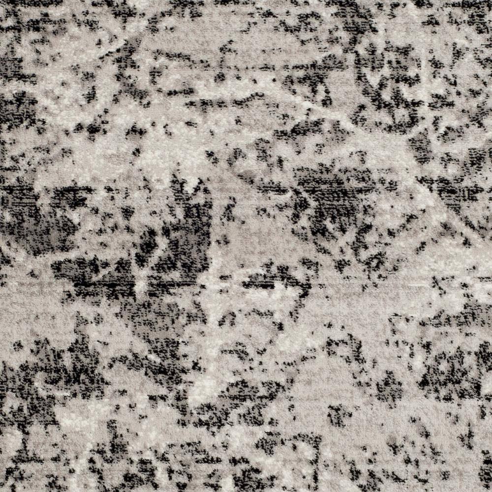 Charcoal & Ivory Abstract Synthetic 8' x 10' Area Rug
