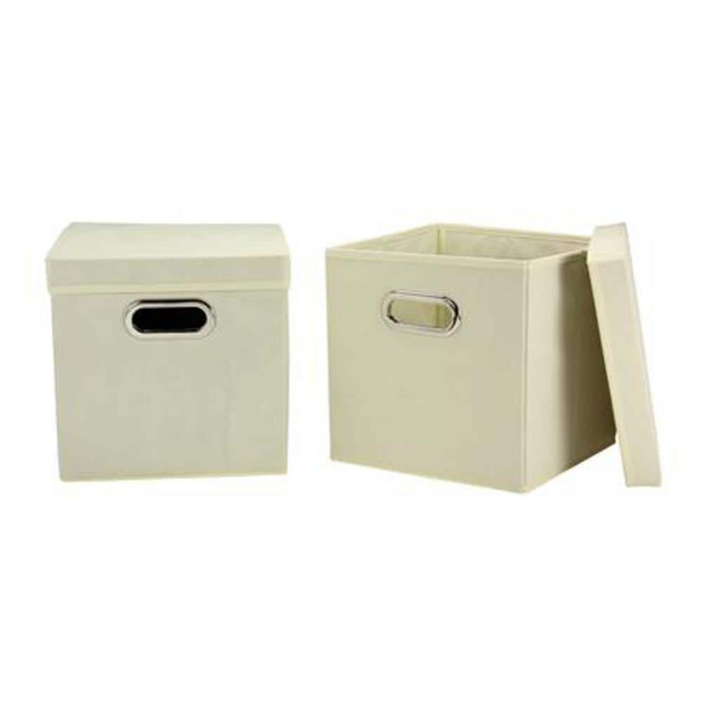 11 in. H x 11 in. W x 11 in. D White Canvas 1-Cube Organizer