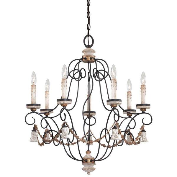 Minka Lavery 7-Light Provence Patina Chandelier