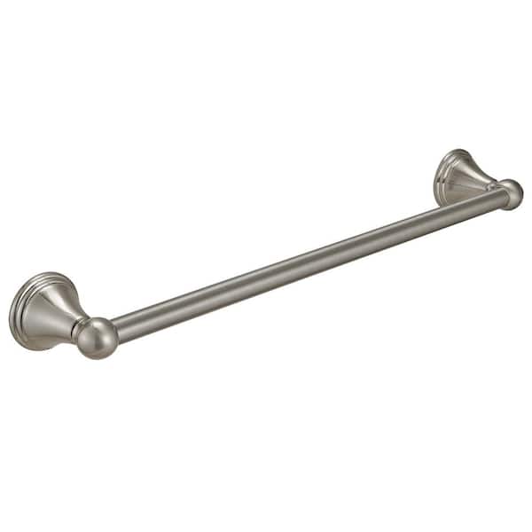 18 in. Wall Mounted Towel Bar in Brushed Nickel