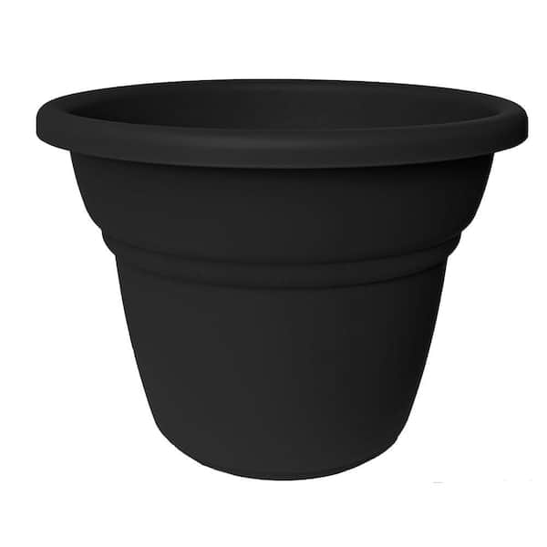 Bloem 14 in. Black Plastic Milano Planter (12-Pack)