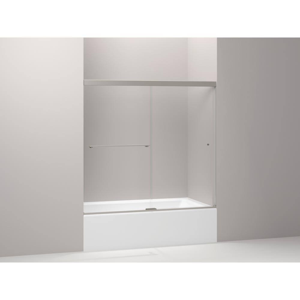 KOHLER Revel 565/8 in. to 595/8 in. W x 62 in. H Frameless Sliding