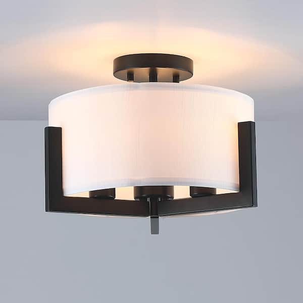 flush mount ceiling light drum shade