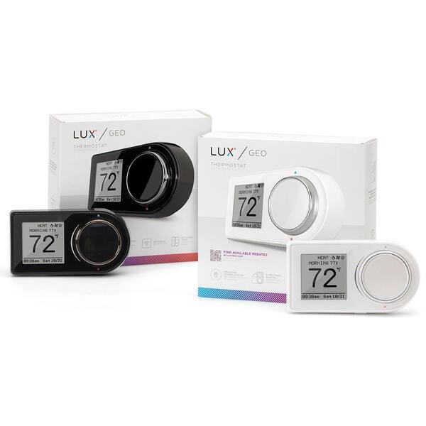 Lux Geo 7 Day Wi Fi Programmable Thermostat In White Geo Wh 003 The Home Depot