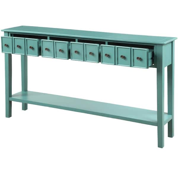 Unbranded 60.03 in. W x 11.02 in. D x 34 in. H Bathroom Blue Linen Cabinet