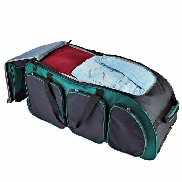 Travelers Club 30 In Multi Pocket Upright Rolling Duffel Bag 85130 360 The Home Depot