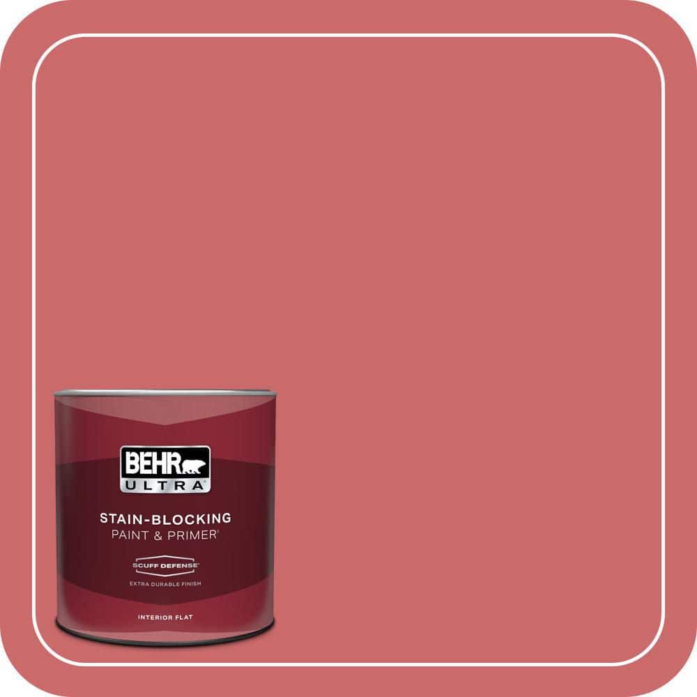 1 qt. #MQ4-02 Strawberry Wine Extra Durable Flat Interior Paint & Primer price history on PriceWatchPro