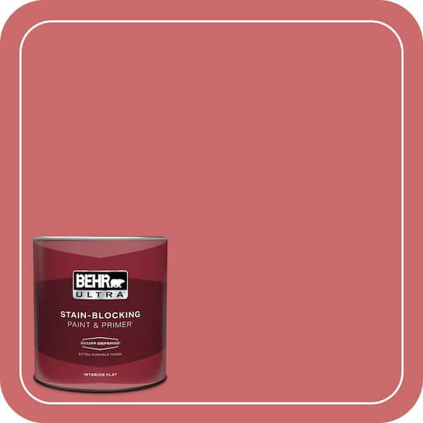 BEHR ULTRA 1 qt. #MQ4-02 Strawberry Wine Extra Durable Flat Interior Paint & Primer