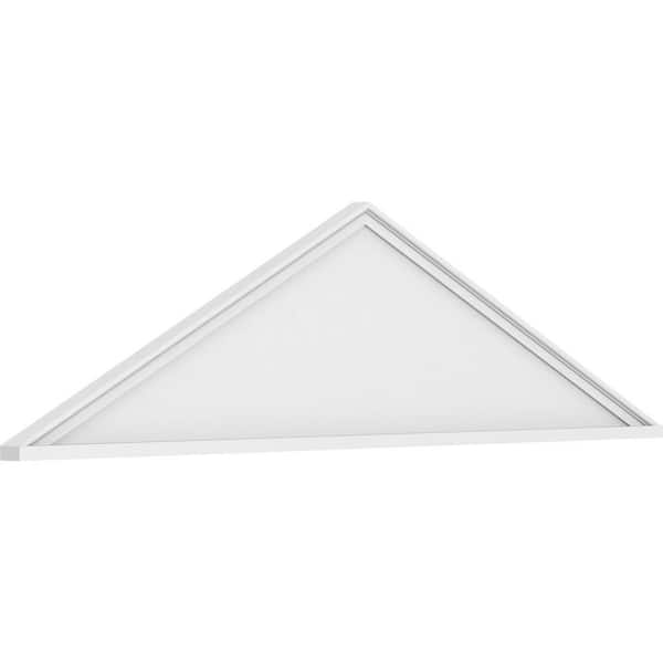 Ekena Millwork 2 in. x 70 in. x 18-1/2 in. (Pitch 6/12) Peaked Cap Smooth Architectural Grade PVC Pediment Moulding