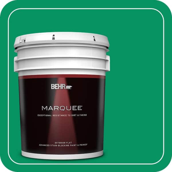 BEHR MARQUEE 5 gal. #470B-6 Emerald Lake Flat Exterior Paint & Primer