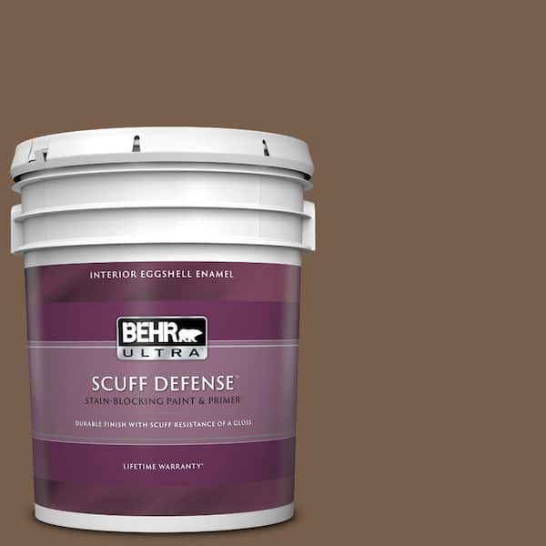 BEHR ULTRA 5 gal. #250F-7 Melted Chocolate Extra Durable Eggshell Enamel Interior Paint & Primer