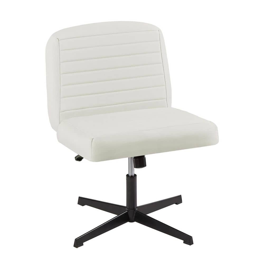 Swivel Chair White Armless Task Chair VECELO Armless Desk Chair