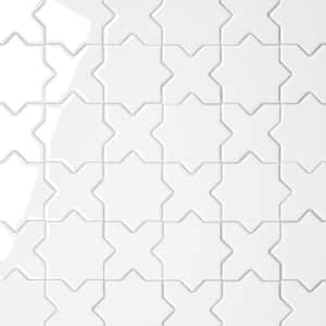 Le Cafe 12 in. x 12 in. White Porcelain Mosaic Tile (10 sq. ft. /Case)