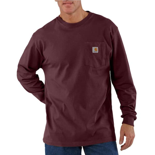 Carhartt Men's 4X-Large Tall Port Cotton Workwear Pocket Long Sleeve T-Shirt