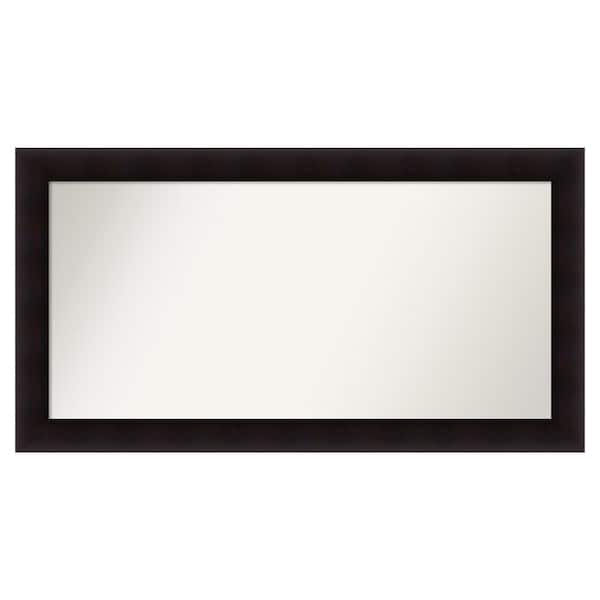 Amanti Art Portico Espresso 51.75 in. x 27.75 in. Custom Non-Beveled Wood Framed Batthroom Vanity Wall Mirror