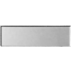 Frosted Matte Silver Large Format Subway 4 in. x 16 in. Glass Decorative Wall Tile (4 Sq. Ft./Case)